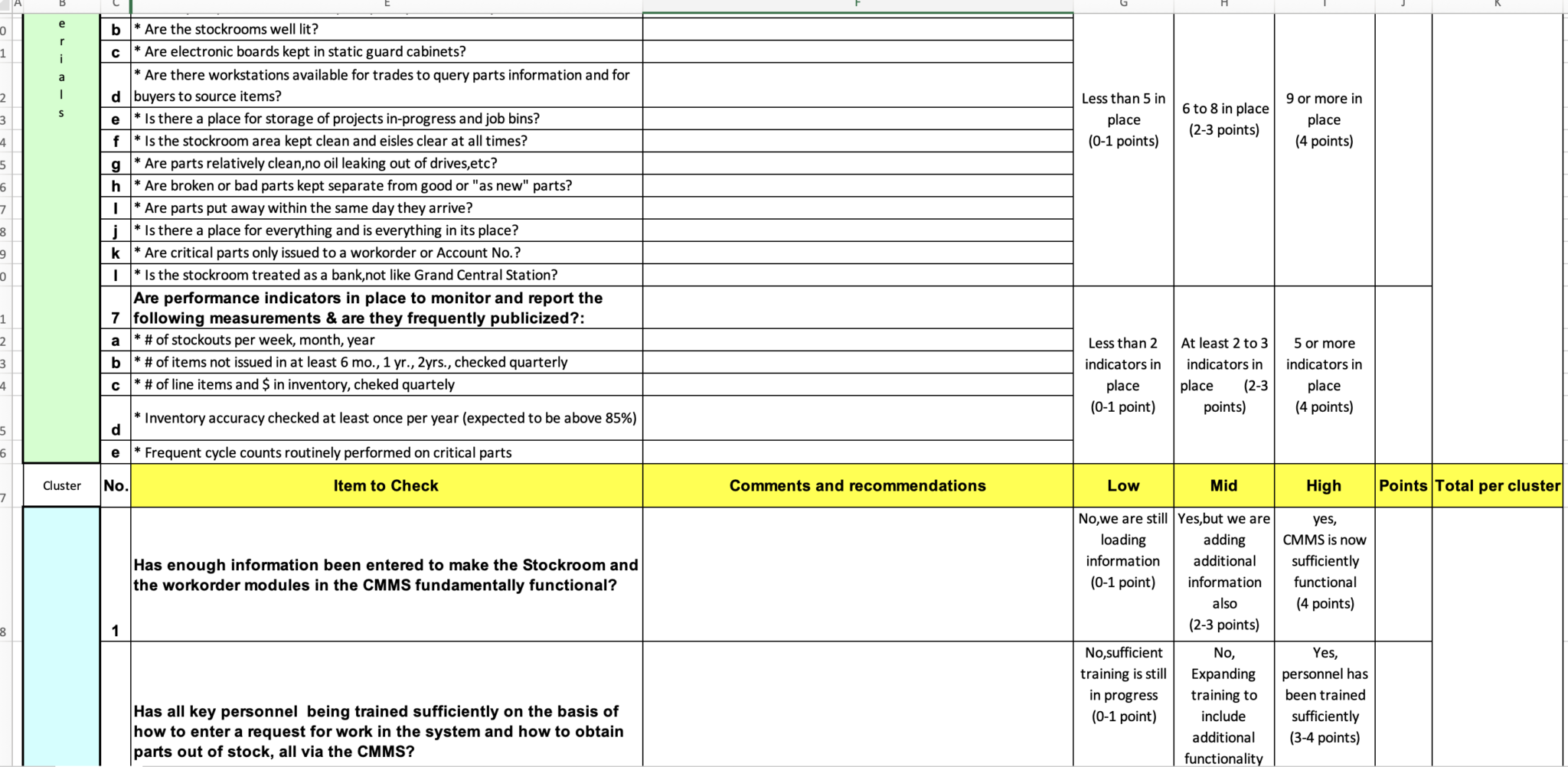 Gap Analysis Pm – Preventive Maintenance Optimization Spreadsheet 